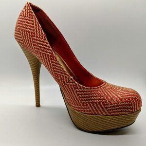 Bamboo Textured Print Heel